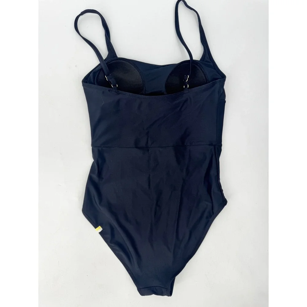 Summersalt One Piece Swimsuit Women Size 4 Black Square Neck Adjustable Straps